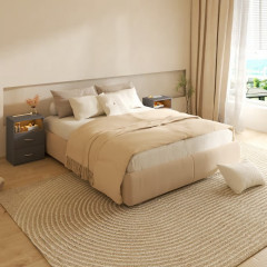 Noční stolek Jamie sada 2 ks 55x40x28cm | antracit č.1