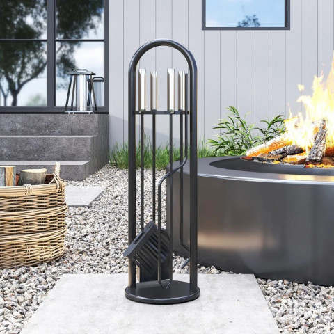 5dílná sada krbového příslušenství | černá č.5