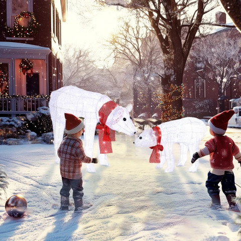 Vánoční dekorace, medvědice s mládětem | vícebarevná č.4