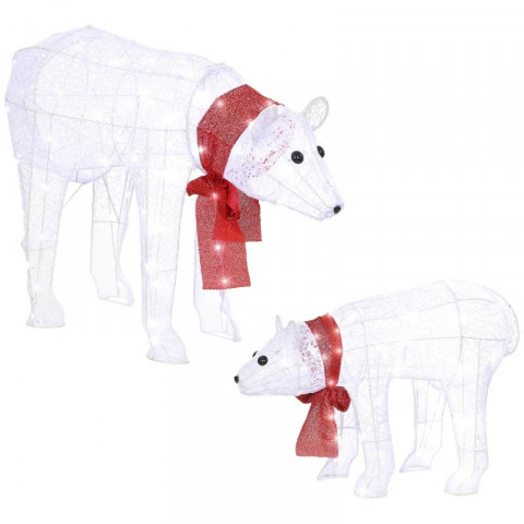 Vánoční dekorace, medvědice s mládětem | vícebarevná č.7