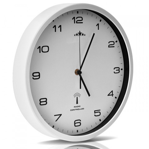 Rádiem řízené hodiny Ø31cm | bílé č.5