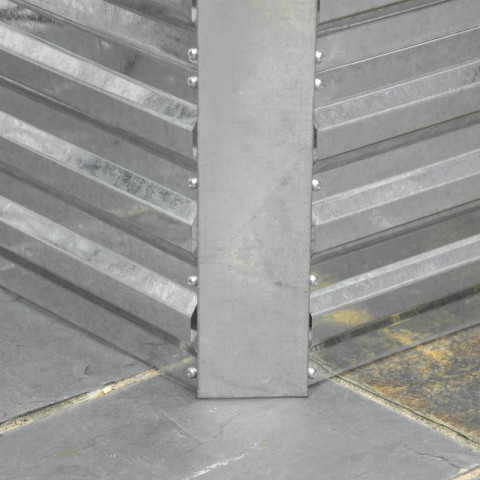 Vyvýšený ocelový záhon, 180 x 90 x 60 cm | stříbrný č.3