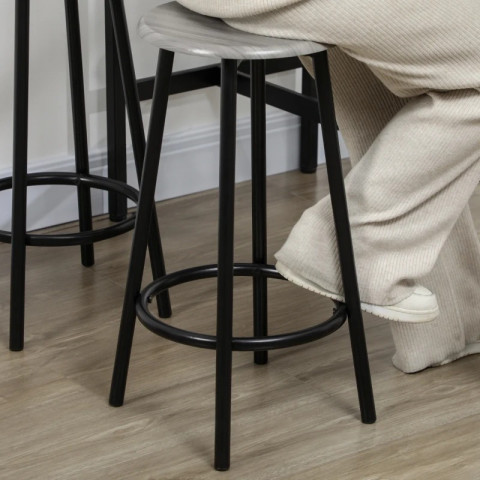 Barový stůl se 4 barovými židlemi | šedý č.4