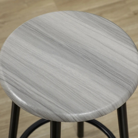 Barový stůl se 4 barovými židlemi | šedý č.5