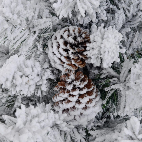 Zasněžený vánoční stromeček s LED osvětlením 90 cm | zelený č.5