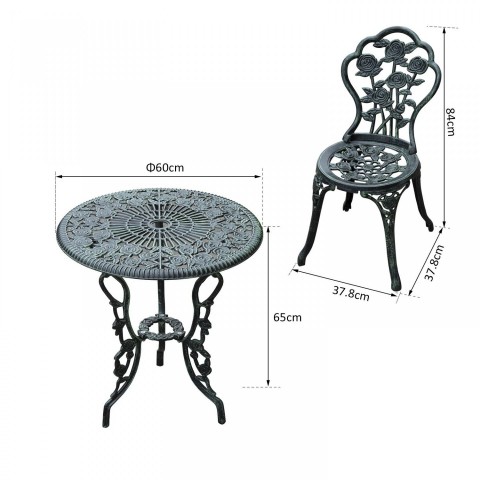 Zahradní balkonová sestava | antik zelená č.6