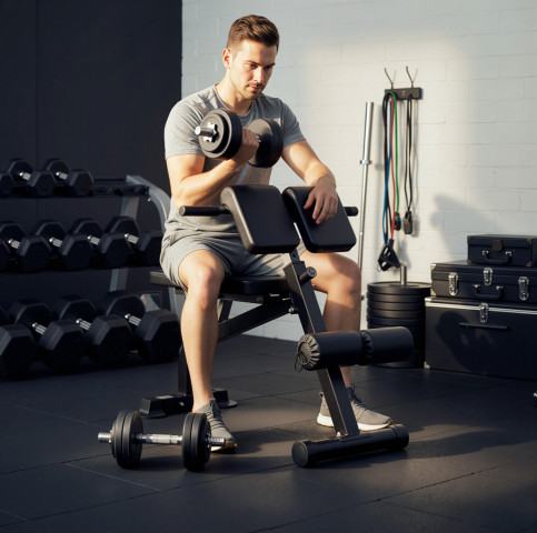 Multifunkční posilovací lavice s 10 polohami nastavení výšky | černá č.2