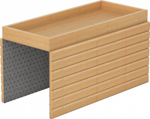 Bambusový skládací podnos na pohovku s držákem nápojů | přírodní č.1