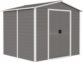 Kůlna na nářadí s jednoplášťovou střechou | světle šedá č.1