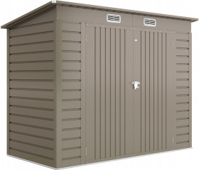 Kovová kůlna na nářadí 249 x 121 x 183 cm | světle šedá č.1