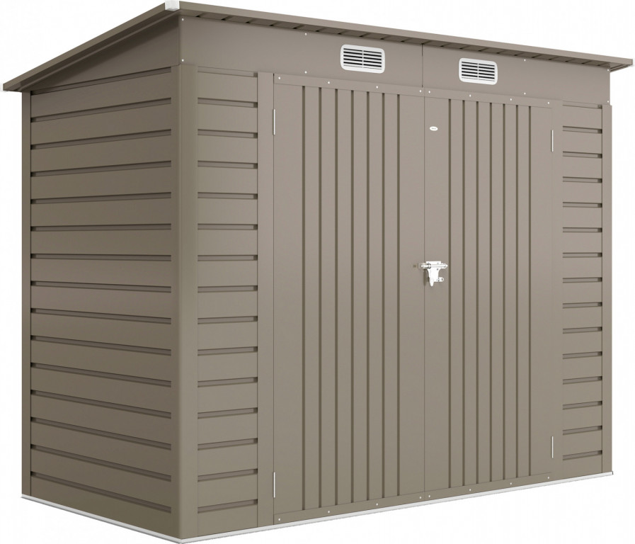 Kovová kůlna na nářadí 249 x 121 x 183 cm | světle šedá