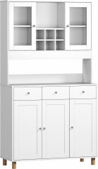Kuchyňská skříňka s nastavitelnými policemi 100 x 40 x 180 cm | bílá č.1