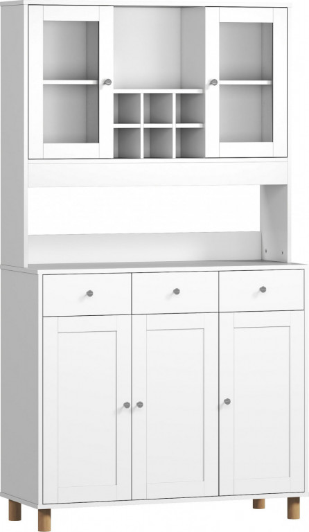Kuchyňská skříňka s nastavitelnými policemi 100 x 40 x 180 cm | bílá