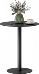 Kulatý kuchyňský stůl pro 2 osoby, průměr 60 cm | černý č.1