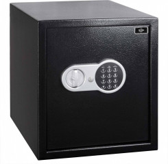 Moderní elektrický trezor s kódovým zámkem a LED světlem | černý č.1