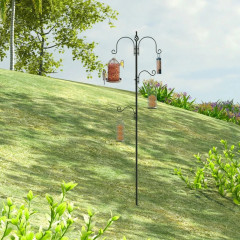 Krmítko pro ptáky 54,5 x 54,5 x 208 cm | černé