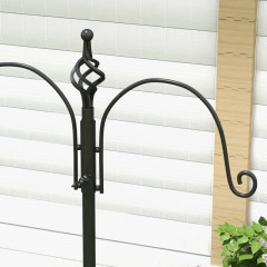 Krmítko pro ptáky 54,5 x 54,5 x 208 cm | černé č.3