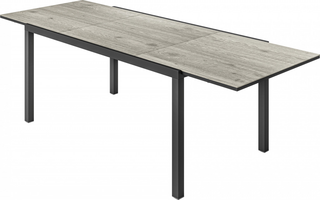 Zahradní rozkládací stůl 160/204 x 90 cm | šedý