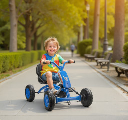 Dětská šlapací motokára | modrá č.1