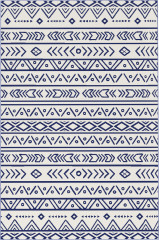 Robustní venkovní koberec 182 x 274 cm | modrý + bílý č.1