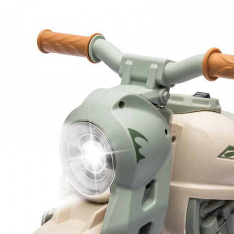 Dětská elektrická motorka | krémově bílá č.5