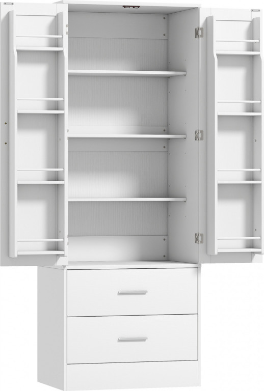Kuchyňská skříň s nastavitelnými policemi 60 x 40 x 159 cm | bílá