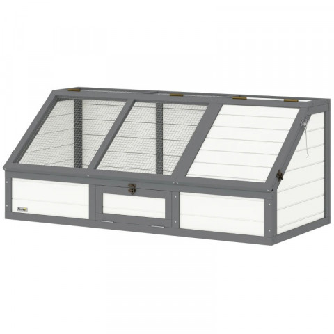 Dřevěný domek pro želvy 120 x 55 x 50 cm | bílý č.3