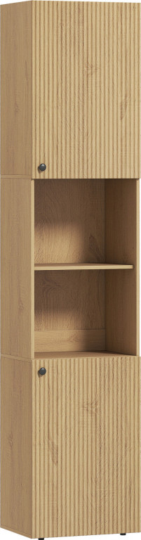 Úzká koupelnová skříňka 40 x 31 x 182 cm | dub