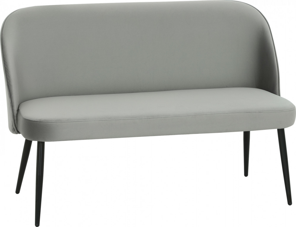 2místná pohovka se sametovým vzhledem | šedá