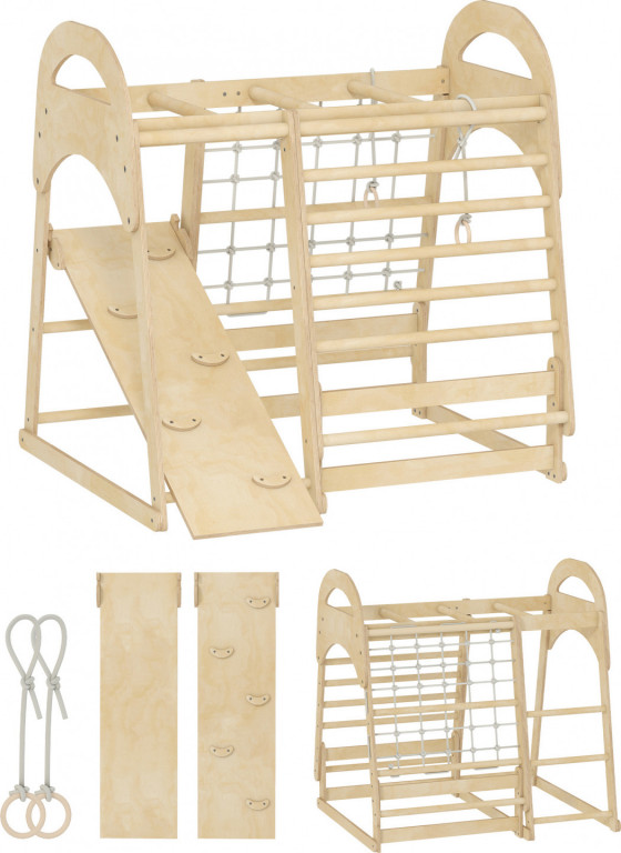 Montessori prolézačka 6 v 1 | přírodní