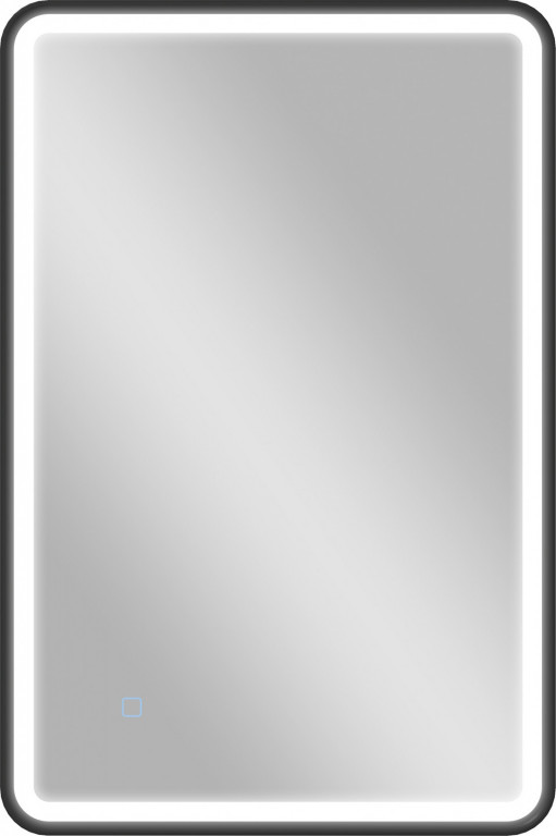 Koupelnové zrcadlo s osvětlením 90 x 60 cm | černé