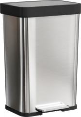 Kuchyňský odpadkový koš 60 litrů s pedálem | stříbrný č.1