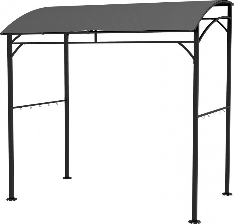 Grilovací altán 215 x 150 x 220 cm | tmavě šedý