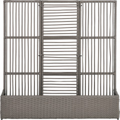 Vyvýšený truhlík s mříží na popínavé rostliny 103 x 29 x 103 cm | šedý č.1