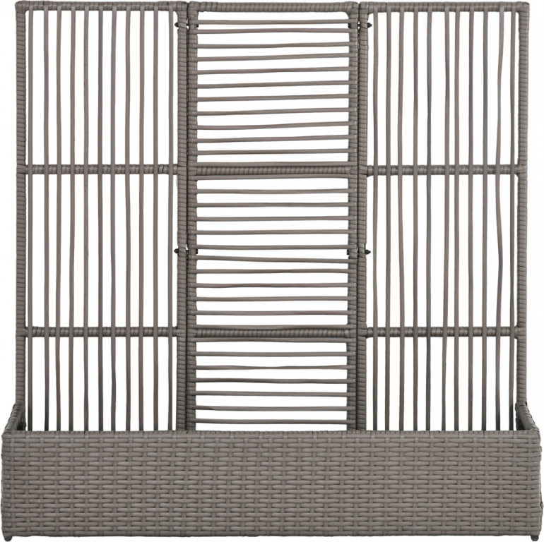 Vyvýšený truhlík s mříží na popínavé rostliny 103 x 29 x 103 cm | šedý