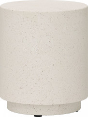 Odkládací stolek s kamenným 37 x 43 cm | krémově bílý