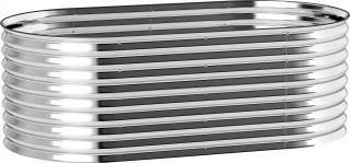 Záhon z pozinkované oceli 160 x 80 x 56 cm | stříbrný č.1