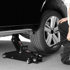 Zvedák auta 3t 135-400 mm + ocelově vyztužená gumová podložka č.1