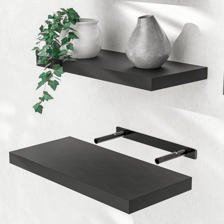 Vysoce kvalitní nástěnná police 50 cm | černá