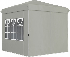 Skládací párty stan 2,5 x 2,5 m | světle šedý