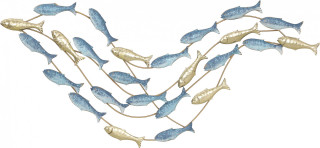 Nástěnná kovová dekorace | zlatá č.1