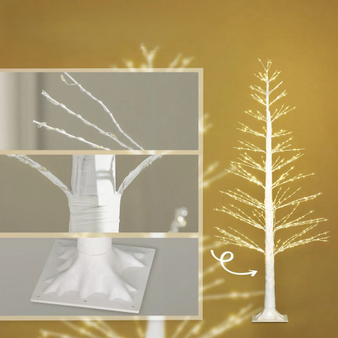 Vánoční jedle s LED osvětlením | bílá č.5