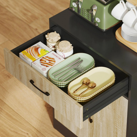 Vysoká kuchyňská skříňka | černá č.3