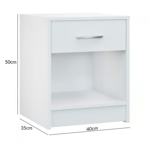 Noční stolek Hamburg 50x40x35cm | bílý č.2