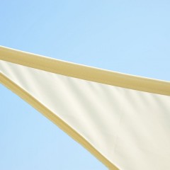 Stínící plachta proti slunci 5 x 5 x 5 m polyester | krémová č.2