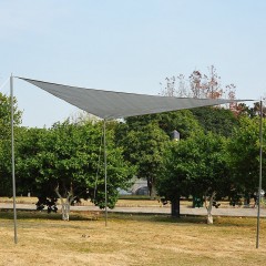 Stínící plachta proti slunci 3 x 3 x 3 m HDPE | šedá č.3