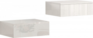 2 závěsné noční stolky 40 x 30 x 14 cm | bílé č.1