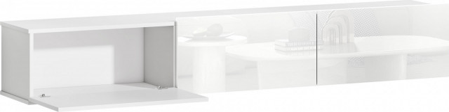 Závěsná TV skříňka s tichým dovíráním | bílá č.4