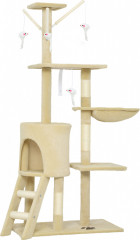 Sisalové kočičí škrabadlo 134 cm | béžové č.1