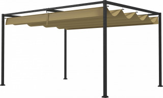 Pergola s kovovým zastřešením 3x2 m | khaki č.1